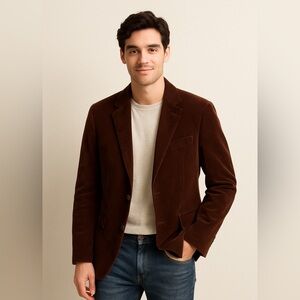 Vintage Italian Corduroy Sport Coat unisex 90s Retro Preppy Corduroy Blazer